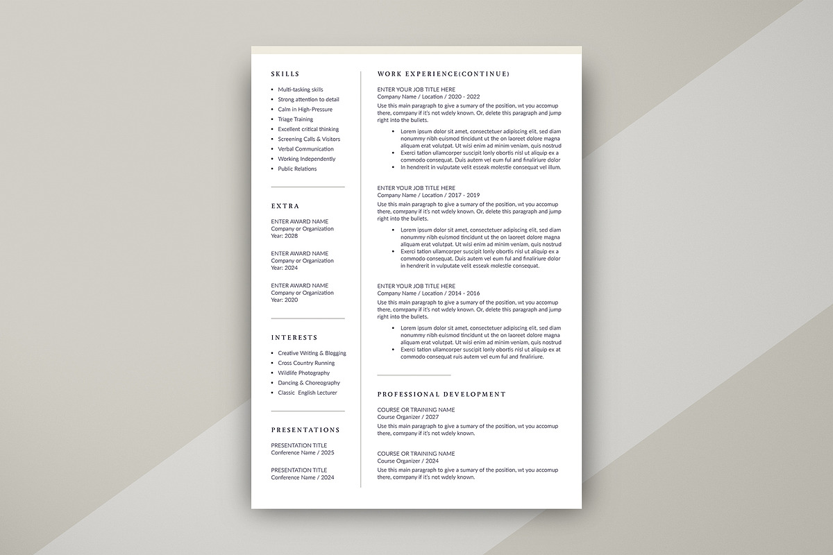 Nurse Resume, a Resume Template by DesignDevisers (Photo 2 of 10)