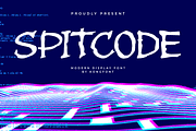 Spitcode – Modern Display Font, a Serif Font by overlaytemplates (Thumbnail 1 of 5)