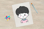 28 Cute Boy Kid Cartoon Character, a Person Illustration by jongcreative (Thumbnail 7 of 7)