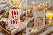 Christmas Card Mockup Bundle, a Product Mockup by Serenefeeling (Thumbnail 8 of 14)