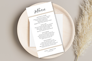 Minimalist Dinner Menu Canva Templat, a Card Template by GraphiCarola (Thumbnail 2 of 6)
