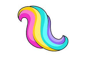 Wave line curl., a Decorative Illustration by incomible