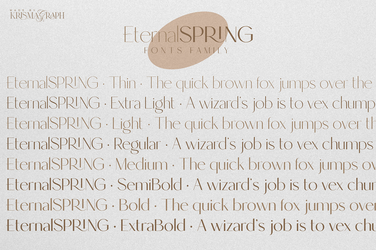 Eternal Spring | Elegant Sans Family, a Sans Serif Font by Krismagraph (Photo 8 of 14)