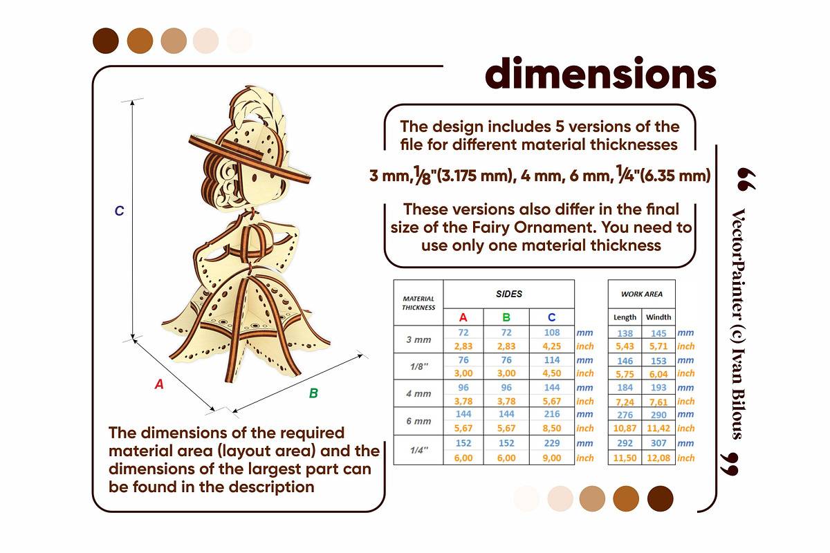 Fairy Girl Ornament - Laser Cut File, an Object Graphic by VectorPainter (Photo 14 of 16)
