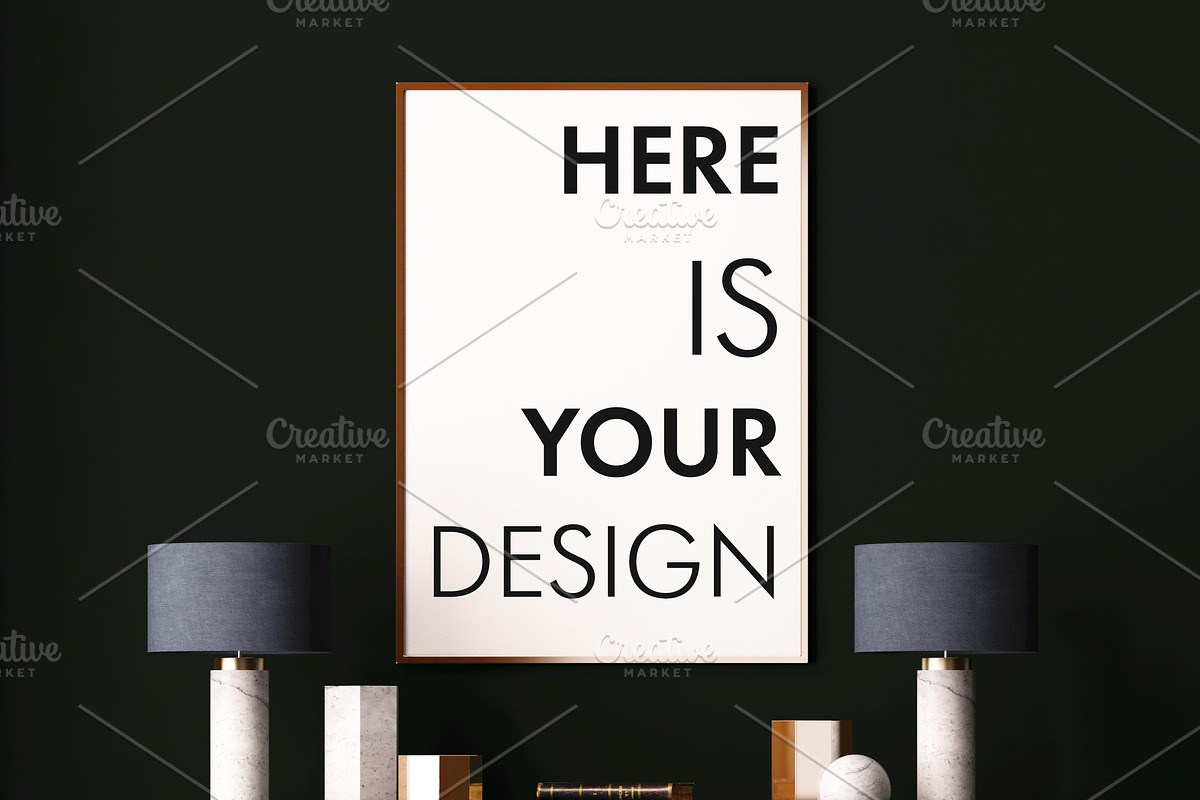 15 mockup of posters in the interior, a Print Template by FilL239 (Photo 16 of 16)