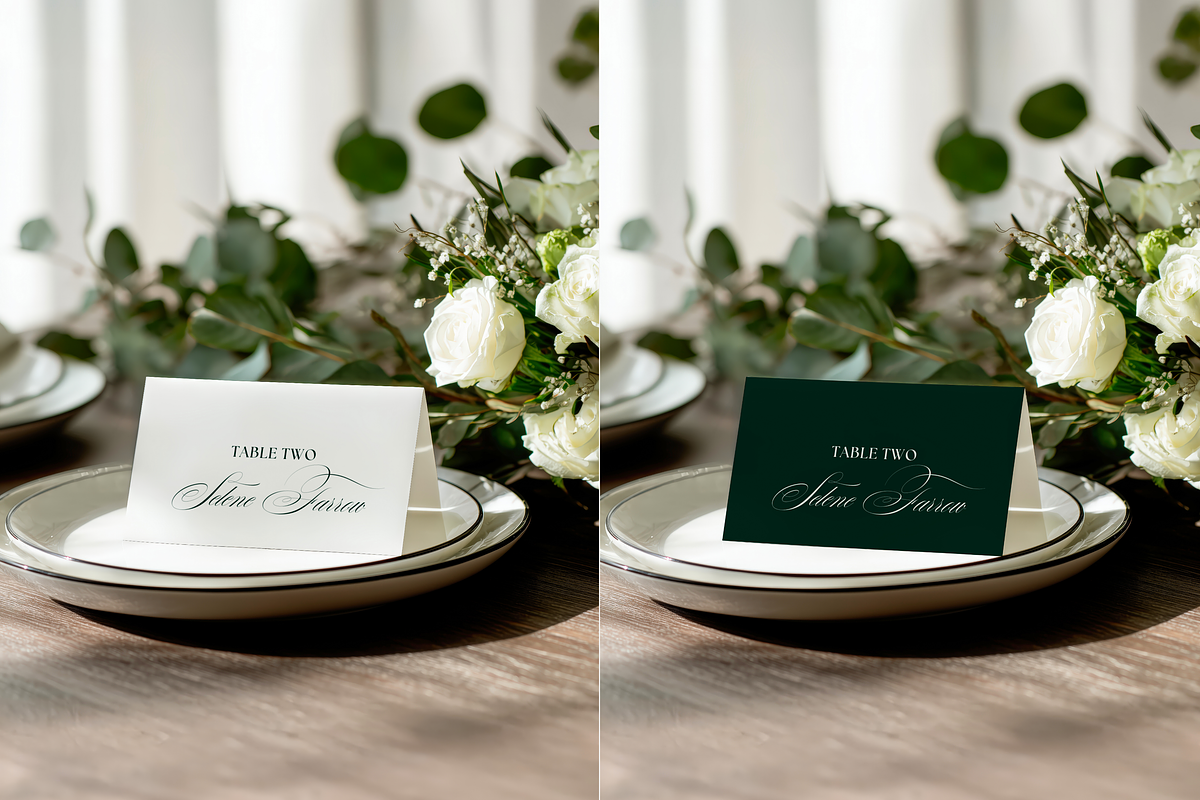 3.5x2 Wedding Place Card Mockup, a Mockup by Serenefeeling (Photo 2 of 6)