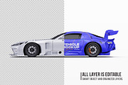 GT3 Race Car Performance Coupe Set, an Advertising Mockup by Halal Graphic Studio (Thumbnail 5 of 12)