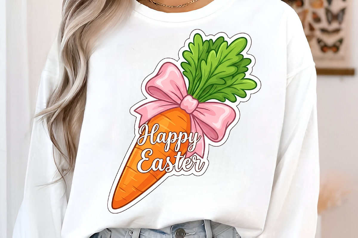 Happy Easter Carrot PNG, an Illustration by Libby Wishes (Photo 2 of 6)