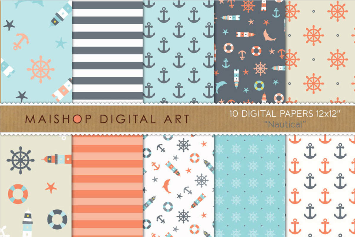 Digital Paper Nautical