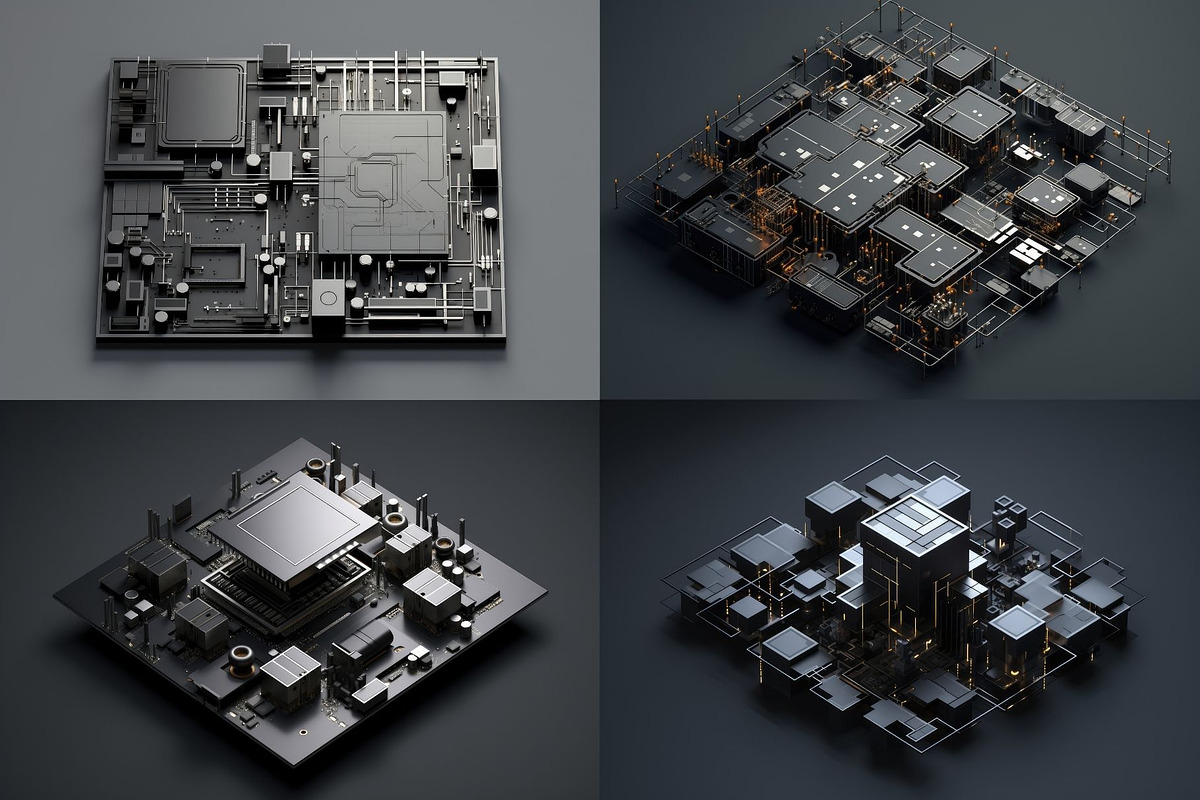 20 Futuristic Motherboards, a Background Graphic by HipFonts (Photo 6 of 6)