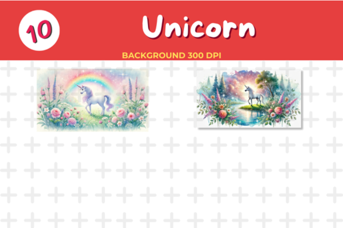 Watercolor Unicorn Background, a Background Graphic by John_Walker (Photo 3 of 4)
