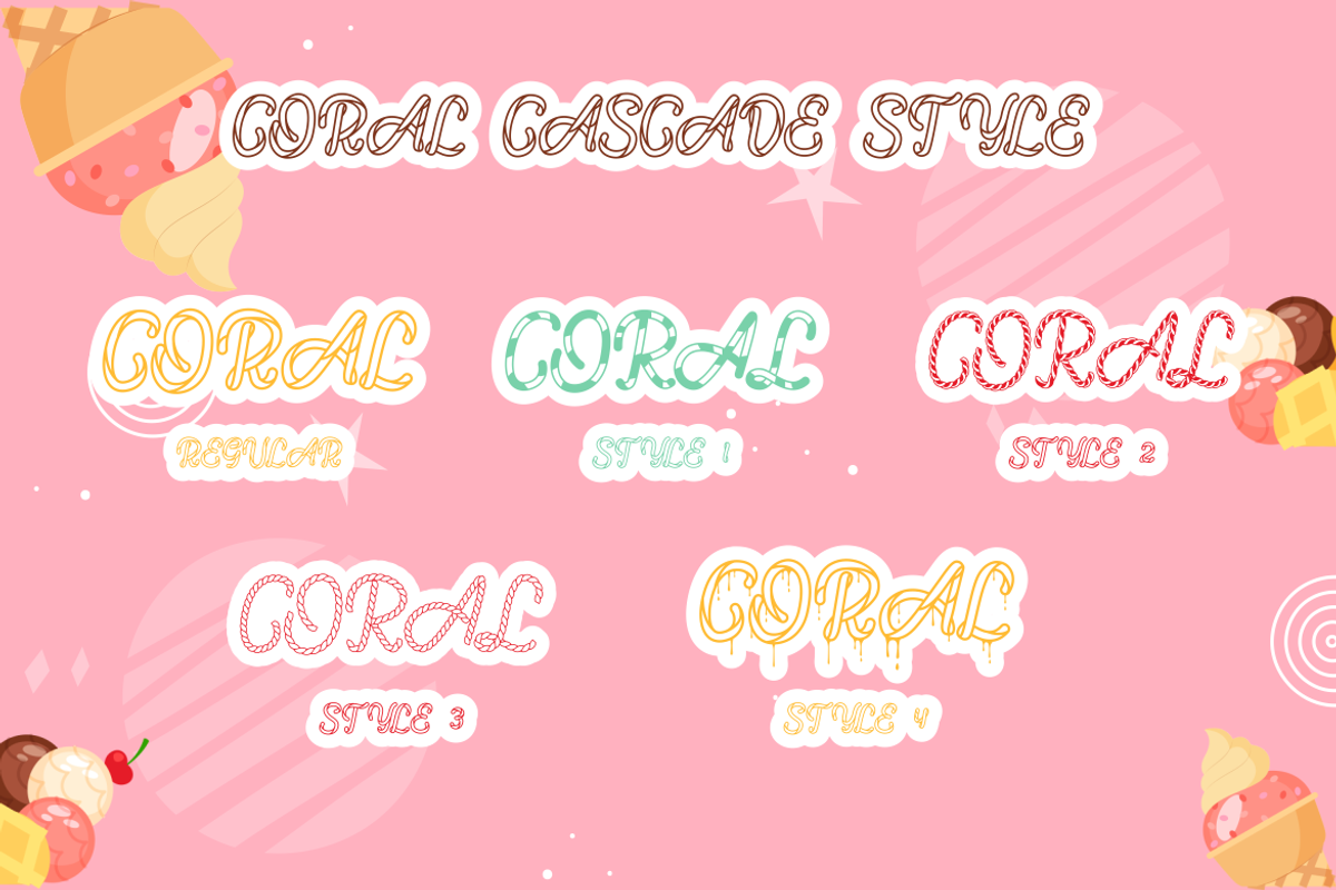 Coral Cascade - Display Font, a Font by PutraCetol Studio (Photo 5 of 11)
