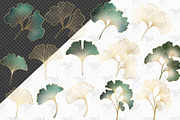 Gold Ginkgo Clipart, an Object Graphic by Digital Curio (Thumbnail 2 of 4)