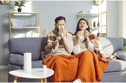 Sick family couple suffering from, a Person Photo by StudioRomantic