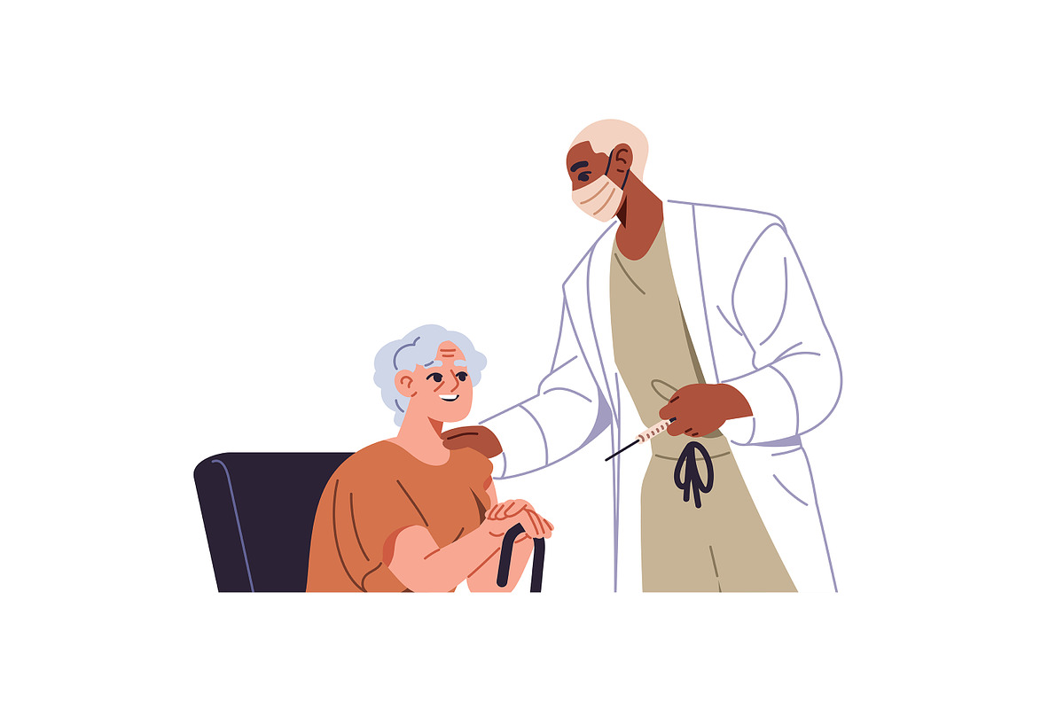 Vaccination of people set, a Healthcare Illustration by PaperTrident (Photo 3 of 8)
