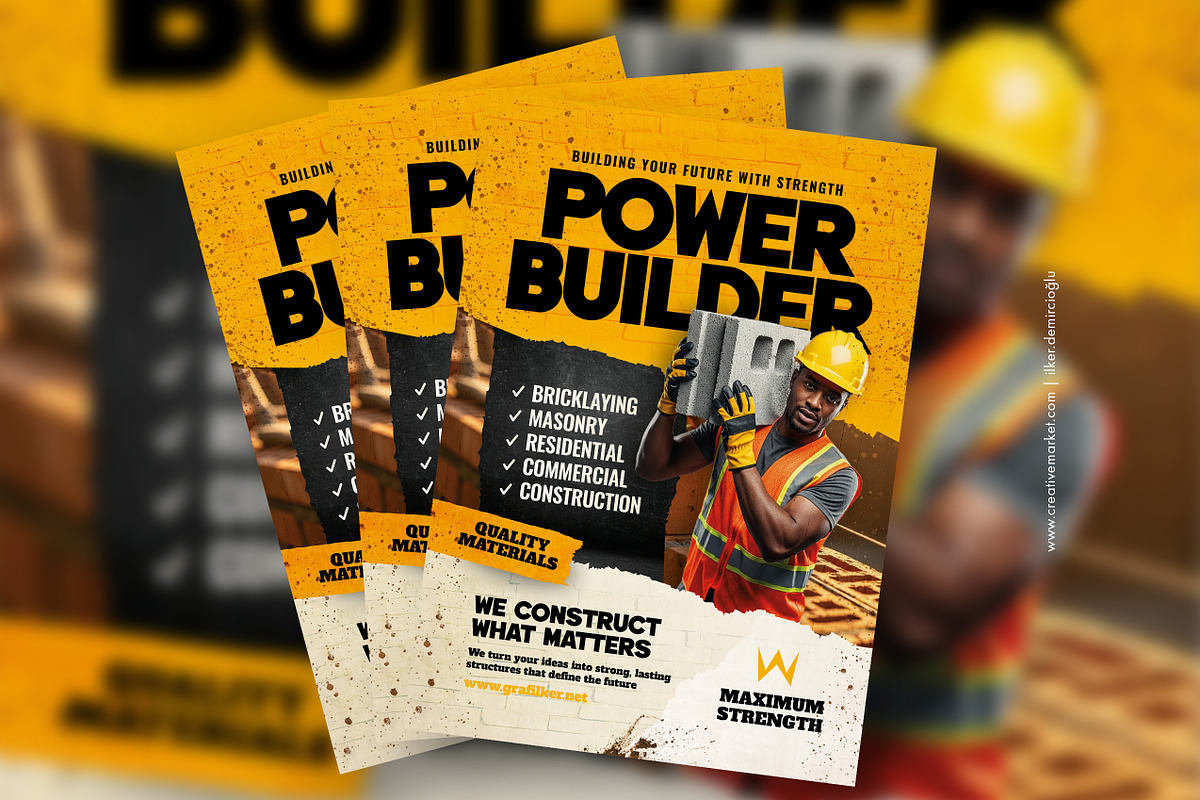 Construction Flyer Template, a Flyer Template by grafilker (Photo 1 of 2)