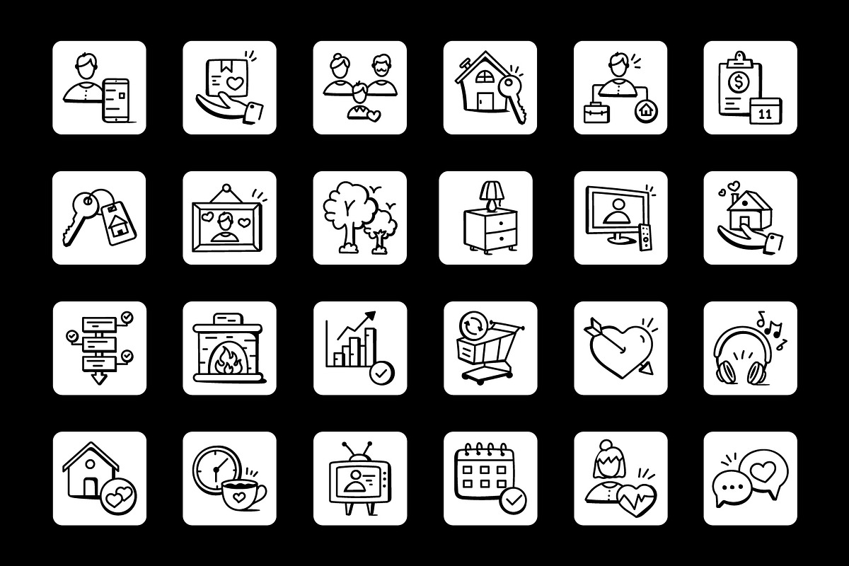 120 Hand Drawn Family Life Icons, an Outline Icon by Brickclay (Photo 5 of 6)