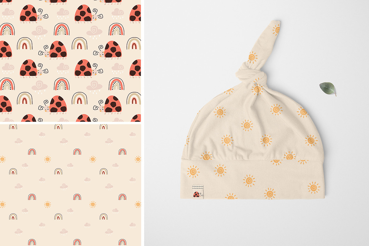 Rainbow ladybug patterns collection, a Pattern Graphic by Svitlana Kharchuk (Photo 5 of 11)
