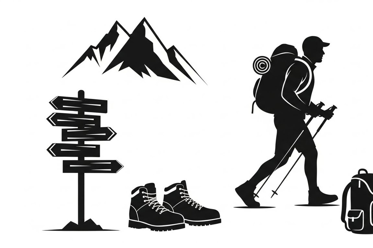 Hiking Adventure Silhouette Bundle, an Illustration by yasushie (Photo 14 of 51)