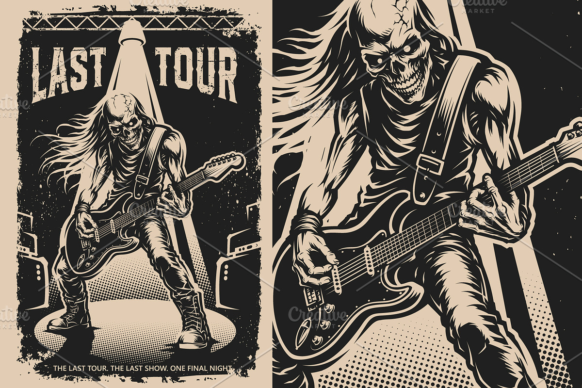 Rock Resurrection Vintage Poster Set, a Person Illustration by daver2002ua (Photo 3 of 3)