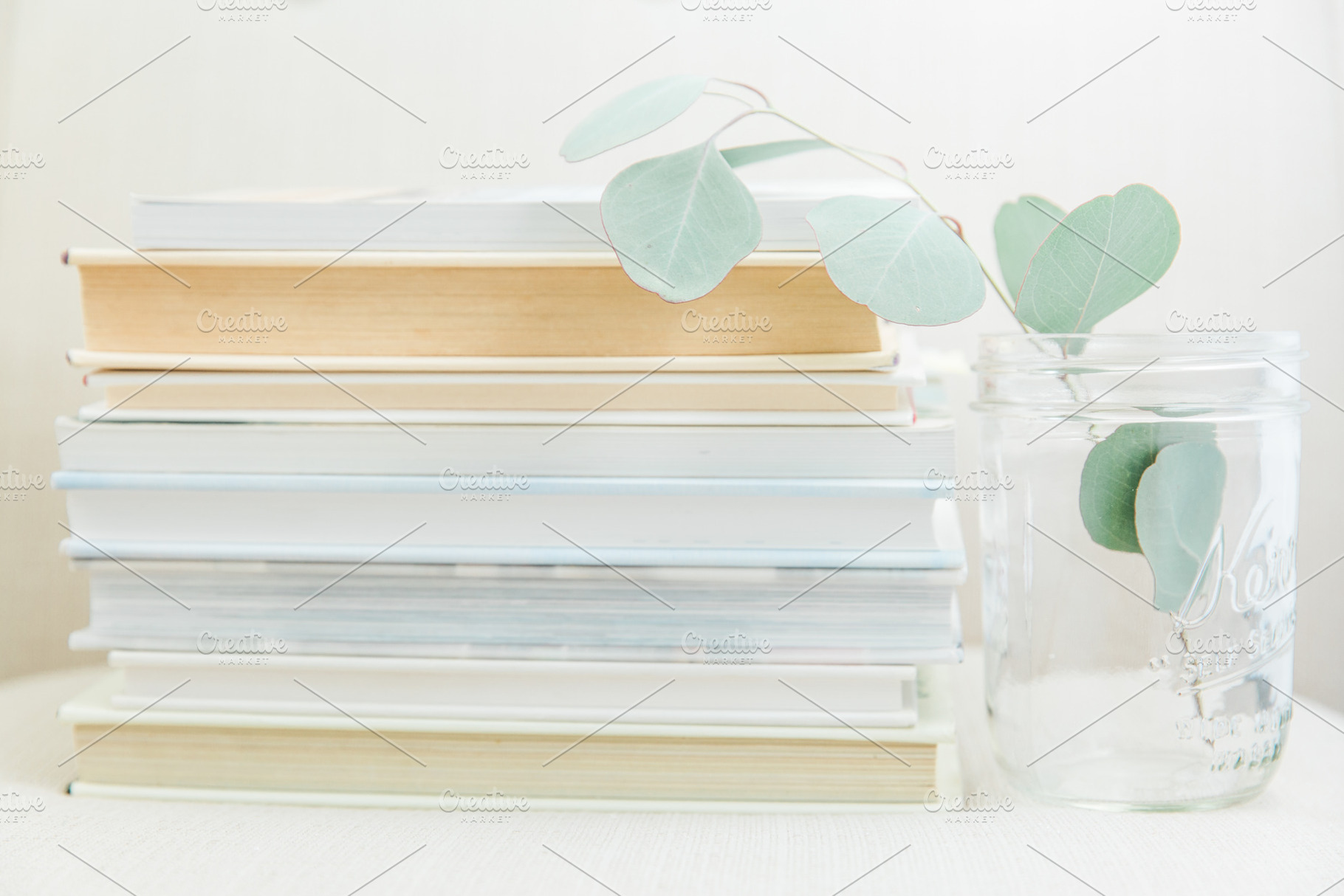 Stacked Books Stock Image, a Photo by Fine Stock Art