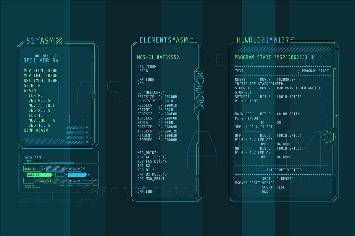 HUD Pro Infographic Elements, an Object Graphic by ConceptCafe (Photo 19 of 30)