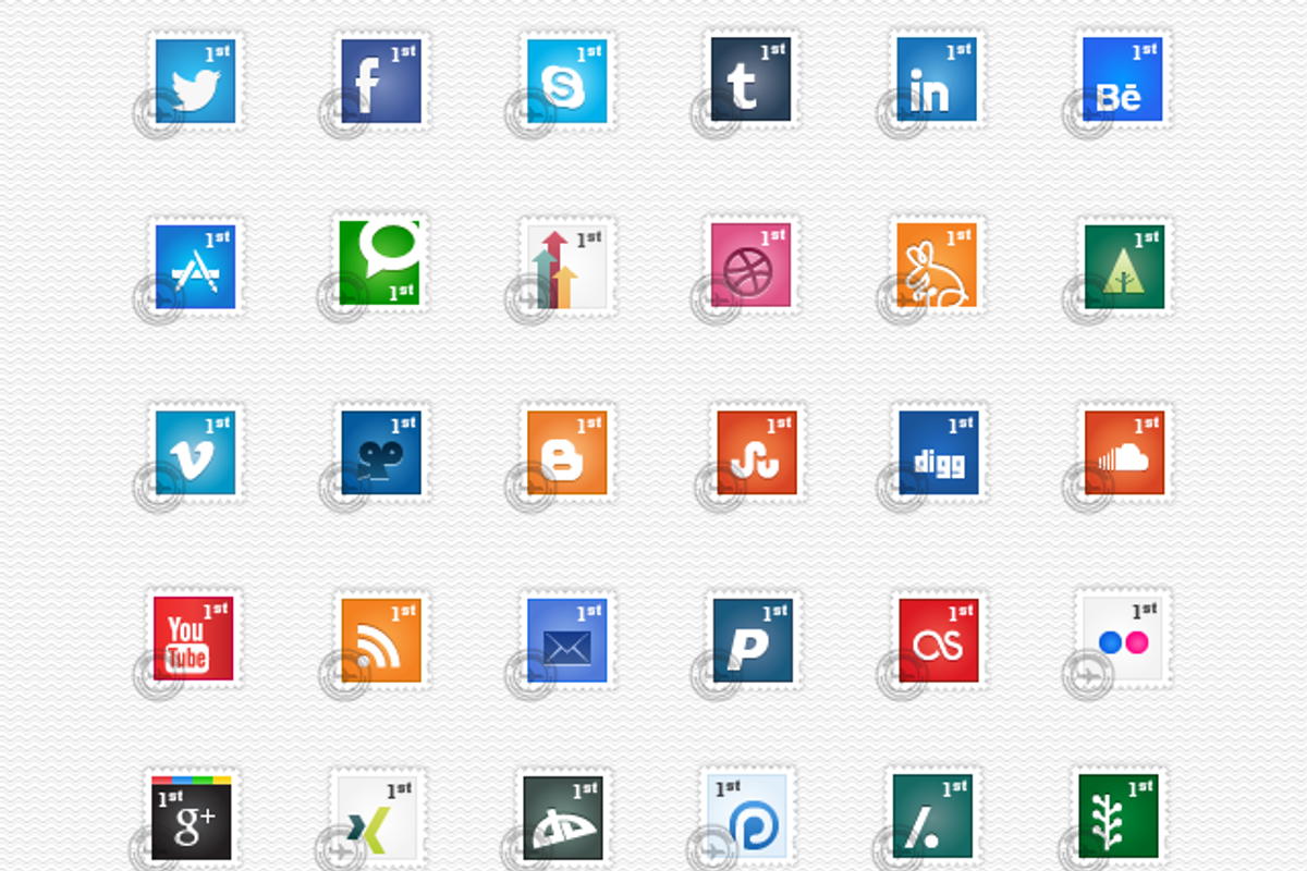Social Postage Stamps, an Icon by Medialoot