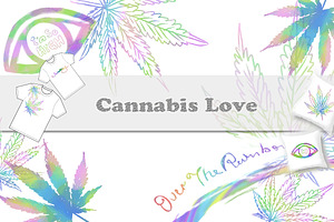 Cannabis Love Leaf Set