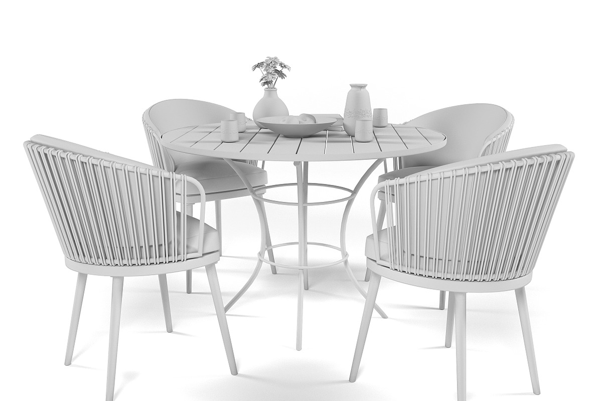 Outdoor furniture set1909, a Furniture 3D Model by inDahouze (Photo 7 of 7)