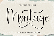 Montage | Script Font, a Handwritten Font by Scratchones (Thumbnail 1 of 9)