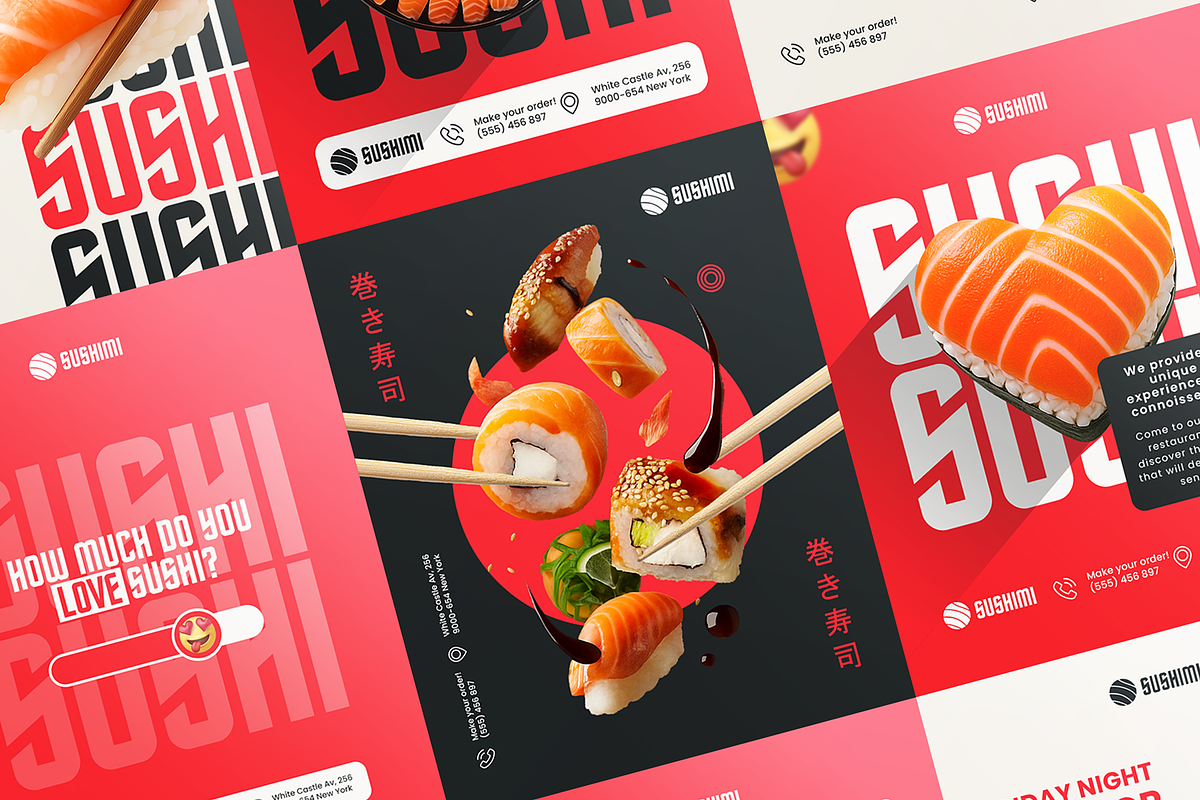 Social Media – Sushi (PSD + Canva), a Social Media Template by Nina Shaw (Photo 8 of 11)