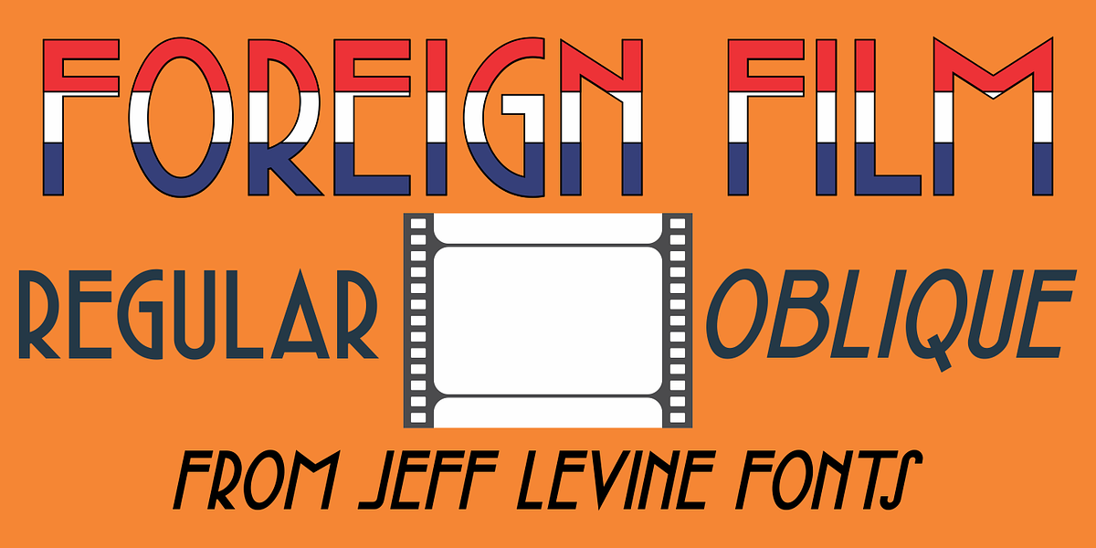 Foreign Film JNL, a Sans Serif Font by Jeff Levine Fonts (Photo 1 of 5)