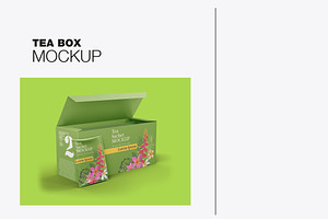 Big Box Tea With Sachets Mockup