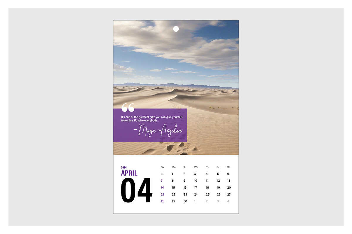 2024 Tabloid Calendar with Quotes, a Poster Template by CreativPurpose (Photo 5 of 13)