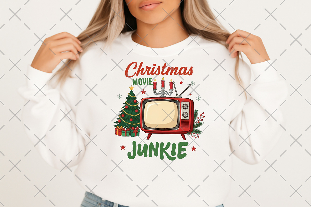 Christmas Movie Junkie Sublimation, an Illustration by Craft Nest (Photo 2 of 6)