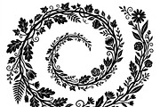 50 Elegant Floral Leaf Spiral Frame, a Decorative Illustration by Amazin_art (Thumbnail 26 of 41)