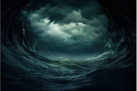 Striking Sea wave photo from cave, a Nature Photo by Ylivdesign