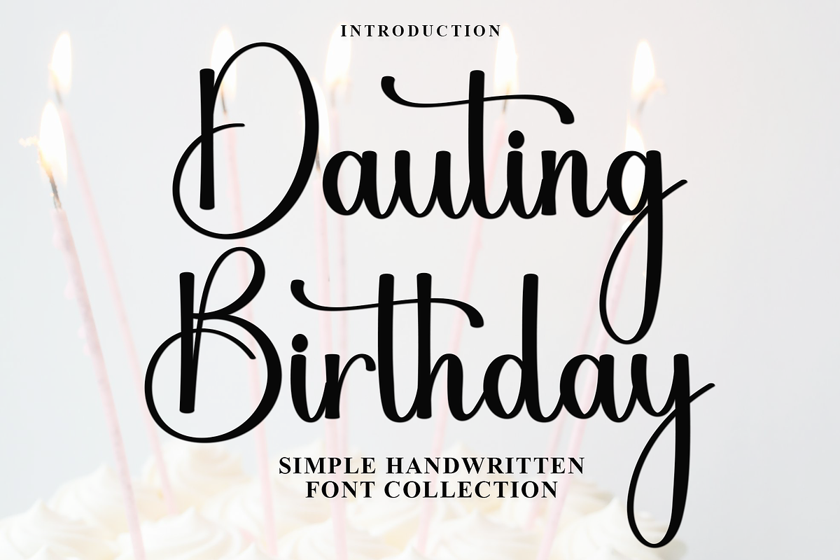 Dauting Birthday, a Handwritten Font by FreshTypeINK (Photo 1 of 8)