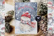 Christmas Winter Cat Clipart (JPG):, an Illustration by BigCakeBee (Thumbnail 2 of 2)
