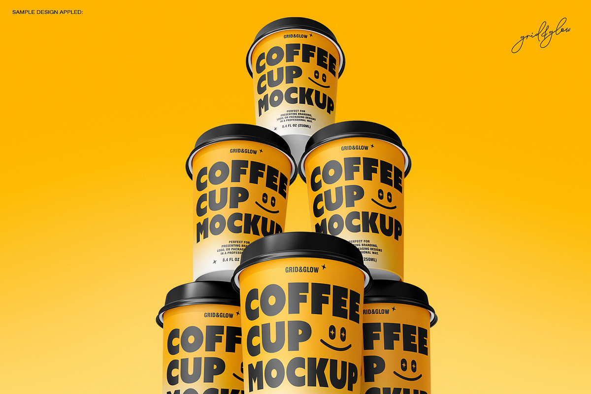 Coffee Cup Mockup Set – 6 PSD Files, a Packaging Mockup by Grid&Glow (Photo 7 of 8)