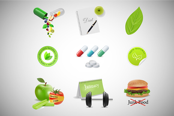 Health And Fitness Icons