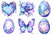 Watercolor Purple Easter Clipart Bun, an Illustration by Libby Wishes (Thumbnail 6 of 7)