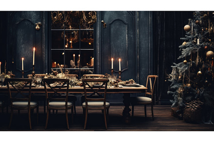 Christmas table setting with winter, a Holiday Photo by Yulia Furman