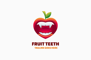 Fruit Teeth Gradient Colorful Logo, a Branding & Logo Template by Artnivora.Std