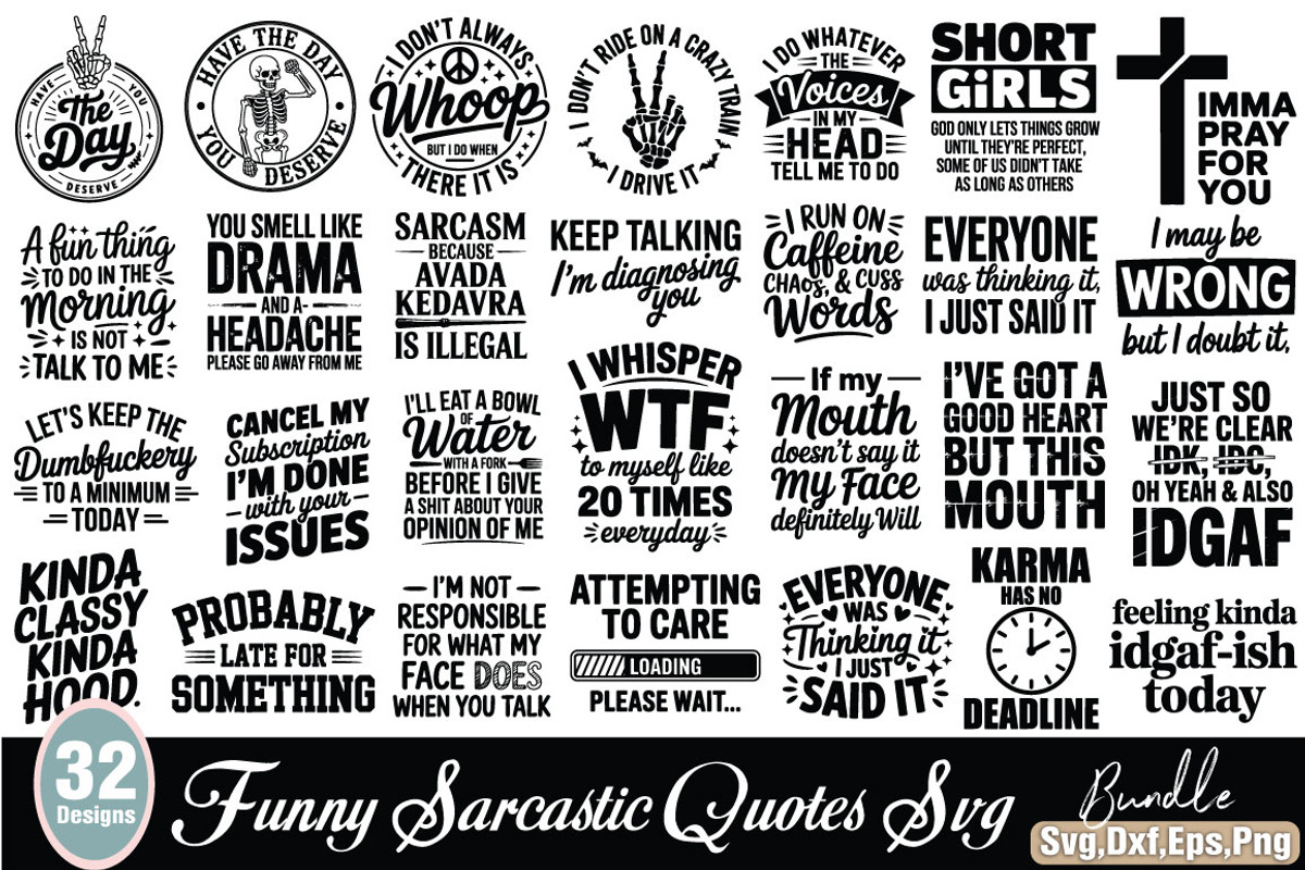 Sarcastic SVG Bundle, Funny SVG Bund, a Background Graphic by DollarSmart