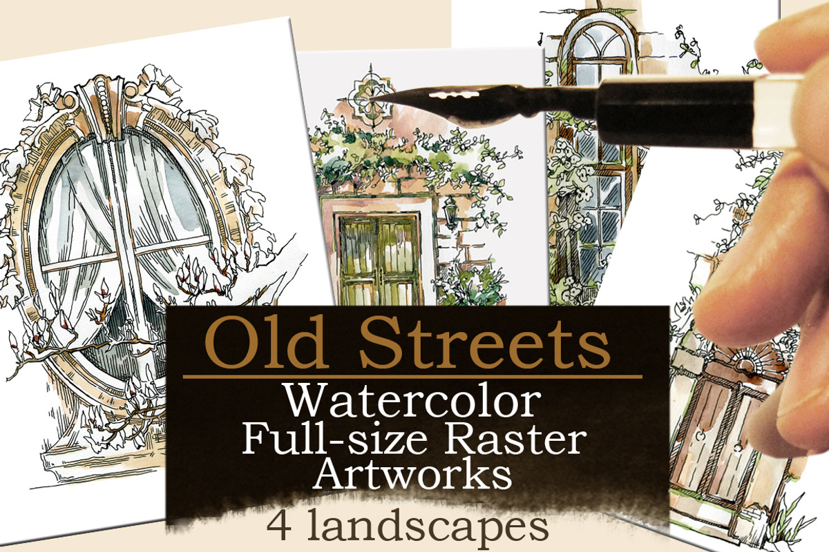 Watercolor cityscapes., a Texture Illustration by Penndpaper (Photo 1 of 3)