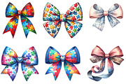 Autism Awareness Bow Clipart, an Illustration by DreamArtGraphic (Thumbnail 4 of 4)