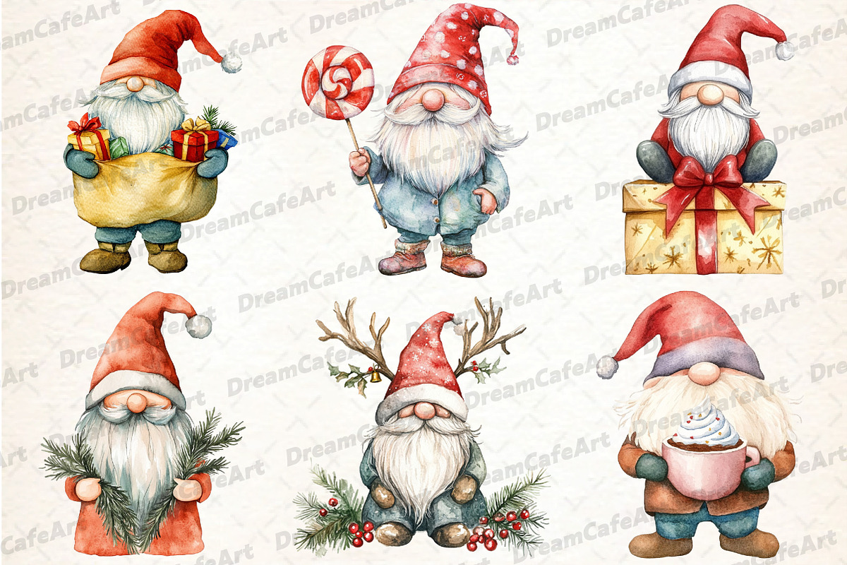 Merry Christmas Gnomes, an Illustration by DreamCafeArt (Photo 2 of 7)