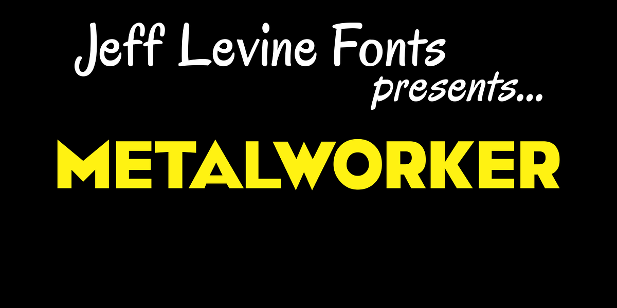 Metalworker JNL, a Font by Jeff Levine Fonts