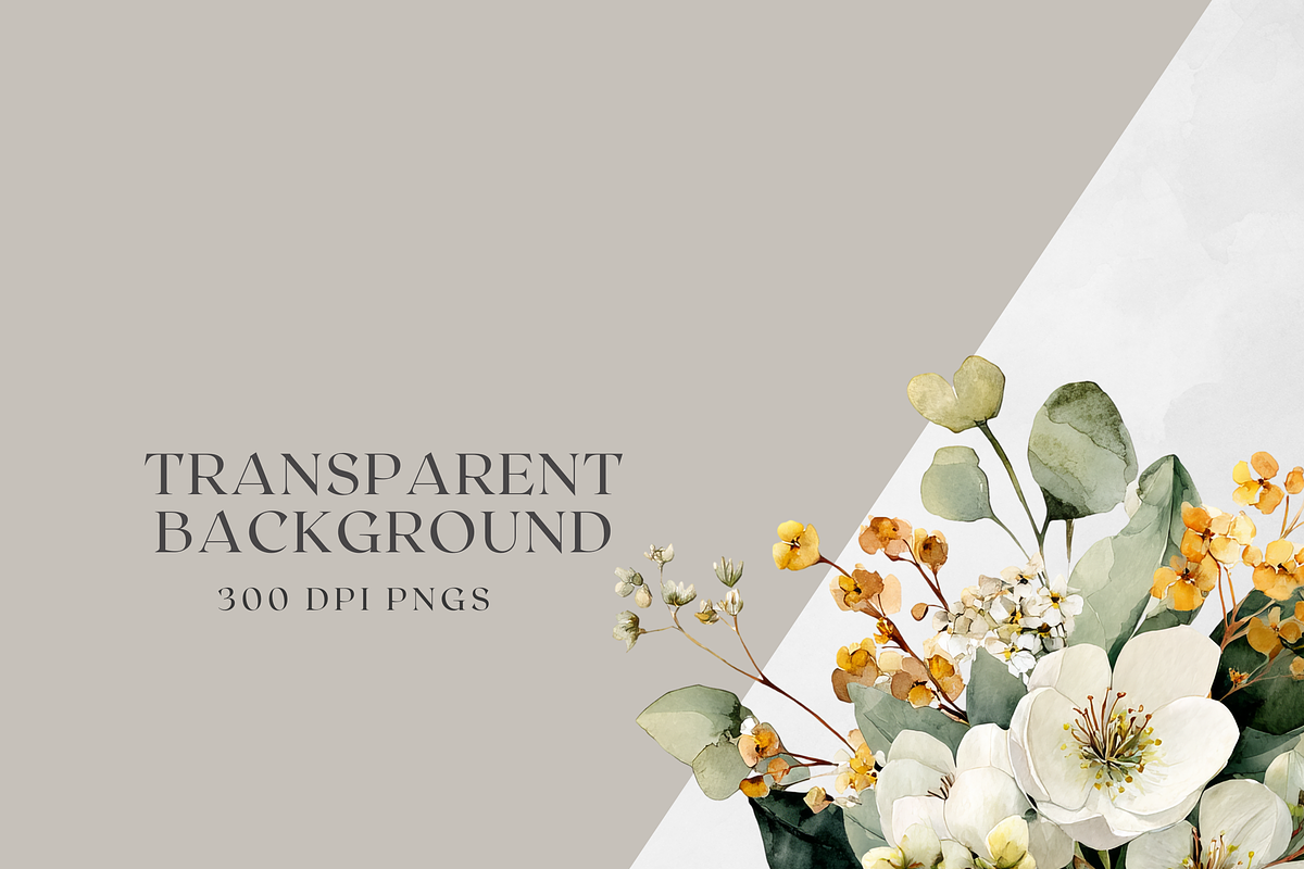 Elegant Neutral Wildflower Bouquet, a Decorative Illustration by ThaismotaCreativeCo (Photo 11 of 11)